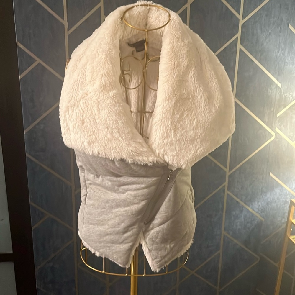 Armani Exchange Reversible Faux Fur Vest